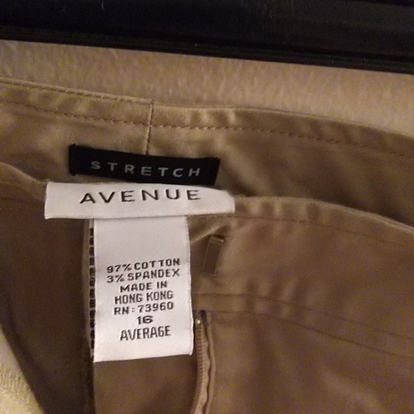 Avenue Stretch Tan Pants - Picture 2 of 5